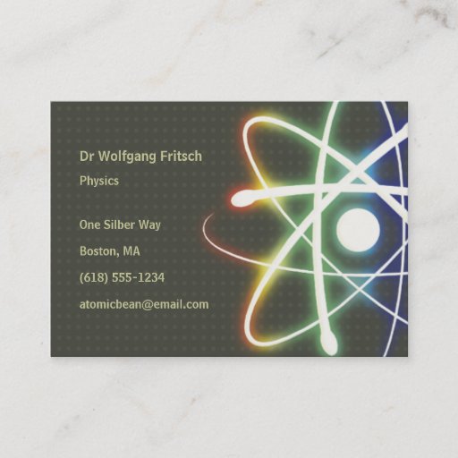 Customizable Atom - Scientist Business Card