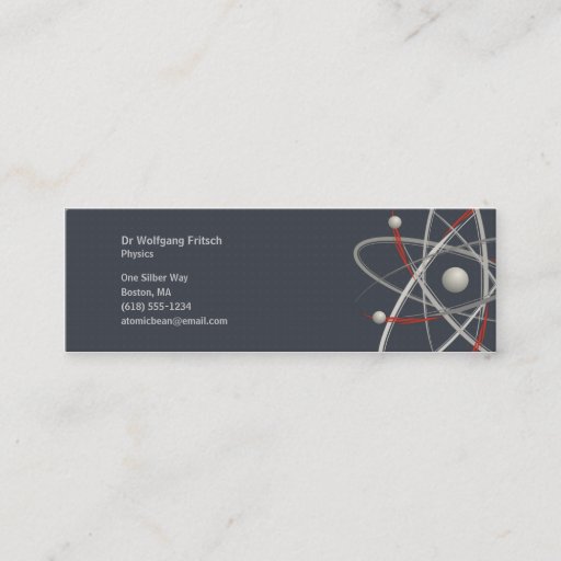Customizable Atom - Scientist Business Card