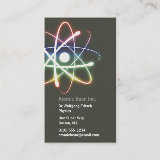 Customizable Atom - Scientist Business Card