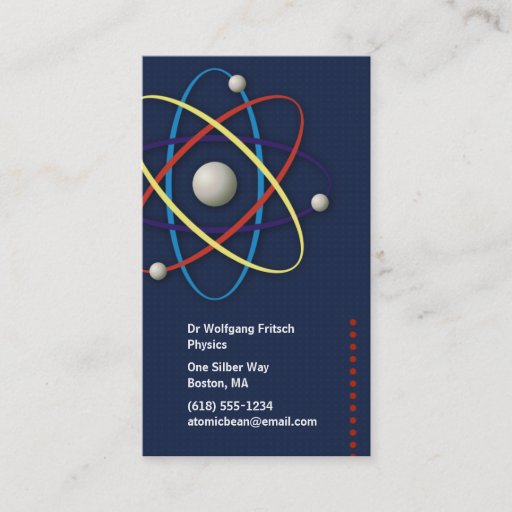 Customizable Atom - Scientist Business Card