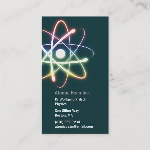 Customizable Atom - Scientist Business Card