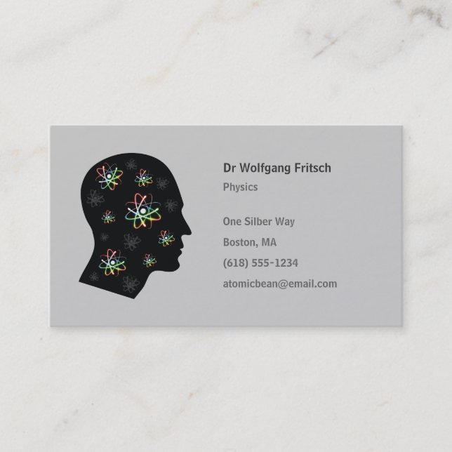 Atom - Scientist Business Card (Front)