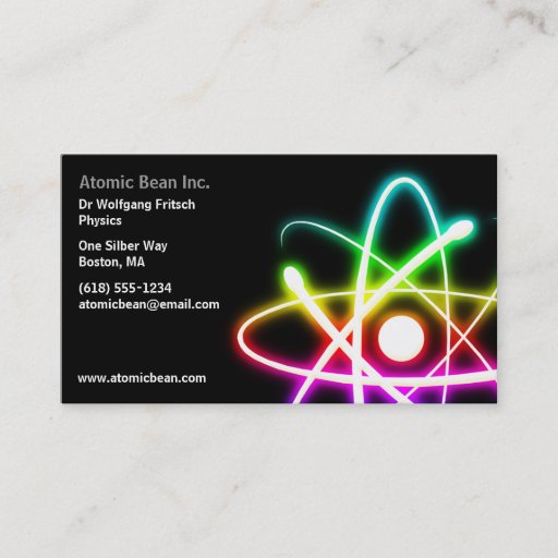 Customizable Atom - Scientist Business Card