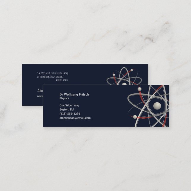 Atom - Scientist Mini Business Card (Front/Back)
