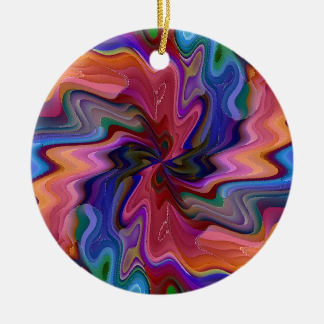 Atom Smashing Ceramic Ornament (Front)