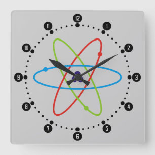 Atom Square Wall Clock