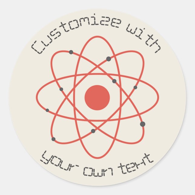Atom Structure Classic Round Sticker (Front)