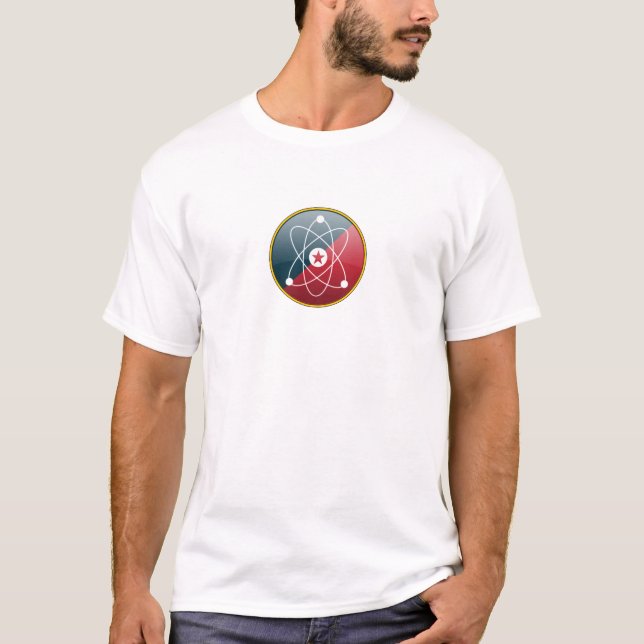 Atom Symbol (white) T-Shirt (Front)