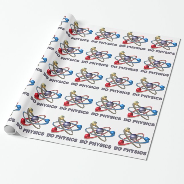 Atom symbol wrapping paper (Unrolled)