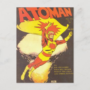 Atoman Vintage Comics Postcard by jahwil at Zazzle