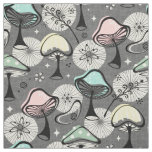 Atomic 50s Mid Mod Mushrooms Gray &#169;studioxtine Fabric