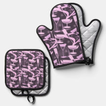 Atomic 50s Retro Martini Cocktail Pattern