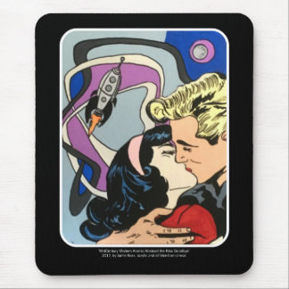 Atomic Abstract the Kiss Goodbye painting on a Mouse Pad