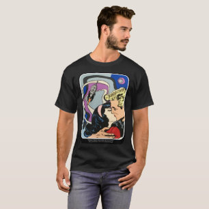 Atomic Abstract the Kiss Goodbye painting on a T-Shirt