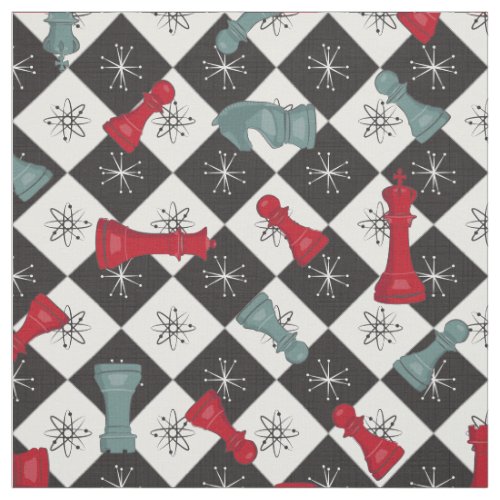 Atomic Age Checkers Fabric