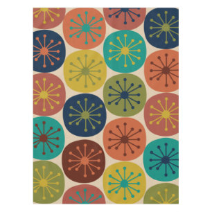Atomic Age Dots Mid-century Retro Pattern Tablecloth