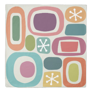 Atomic Age Fieldstones Colorful Duvet Cover