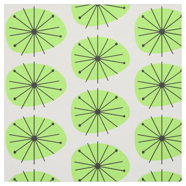 Atomic Age Lily Pad Print CUSTOM COLOR  Fabric (Swatch)