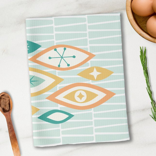 Atomic Age MCM Abstract Shapes and Stars Kitchen Towel (Creator Uploaded)