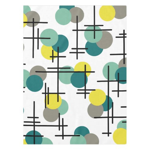 Atomic Age Molecules Pattern Tablecloth
