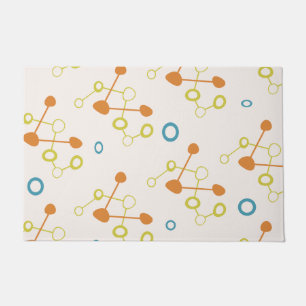 Atomic Age Pattern Colorful Doormat