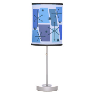 Atomic Age Pop Art Blue Table Lamp