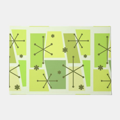 Atomic Age Pop Art Chartreuse Doormat