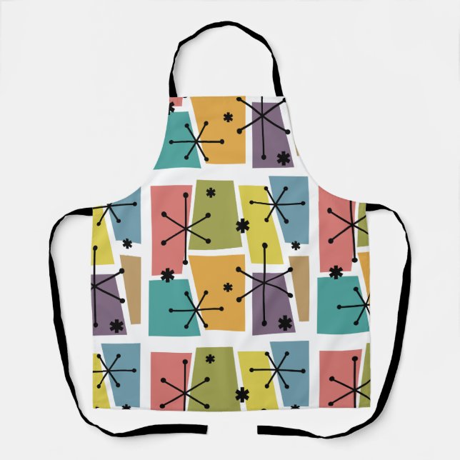 Atomic Age Pop Art Multicolored Apron (Front)