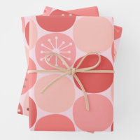 Atomic Age Pop Art Hot Pink Wrapping Paper Sheets
