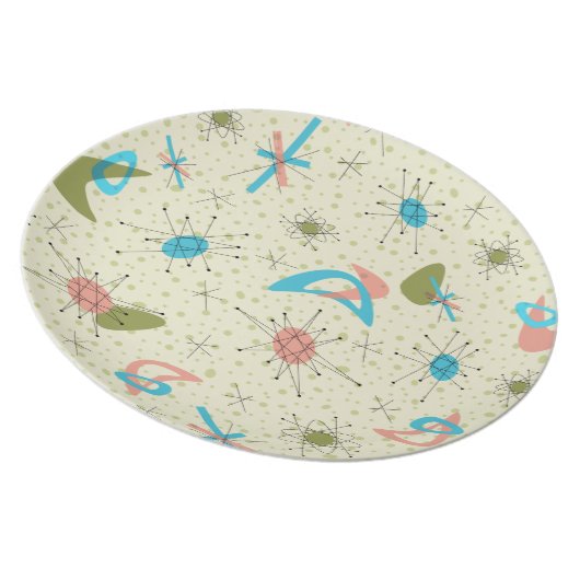 Atomic Age Retro Melamine Plate (Right Side)