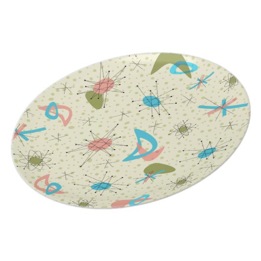 Atomic Age Retro Melamine Plate (Left Side)
