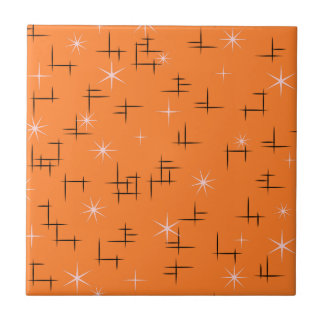 Atomic Age Retro Pattern Ceramic Tile