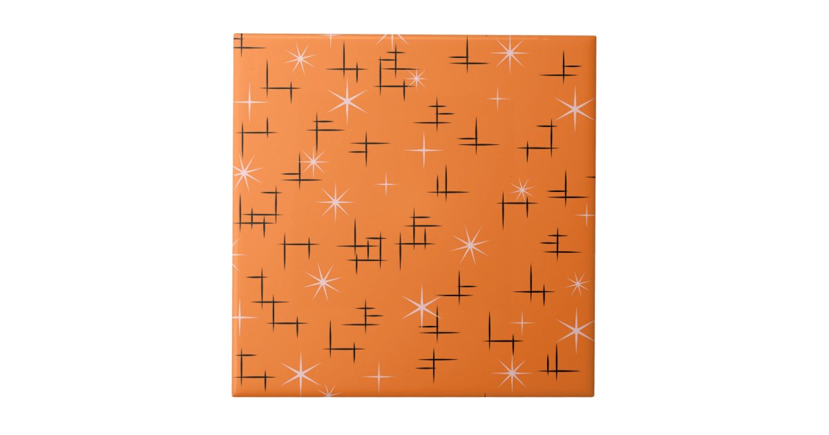 Atomic Age Retro Pattern Ceramic Tile | Zazzle