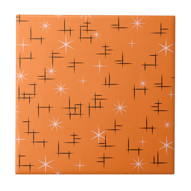Atomic Age Retro Pattern Ceramic Tile | Zazzle