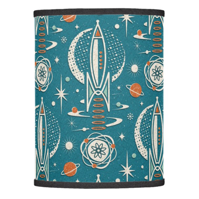 Atomic Age Space Exploration ©studioxtine Lamp Shade (Front)