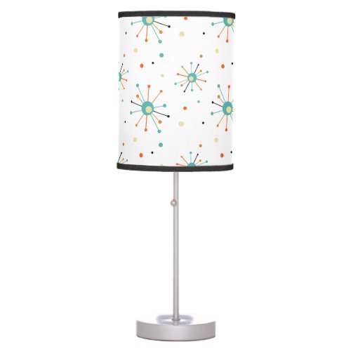 Atomic Age Starburst and Dots Mid Mod Pattern Table Lamp