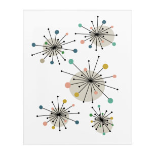 Atomic Age Starburst Mid Century Modern  Acrylic Print