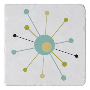 Atomic Age Starburst Mid-century Modern Trivet