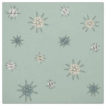 Atomic Age Starburst Planets Sage Green Fabric