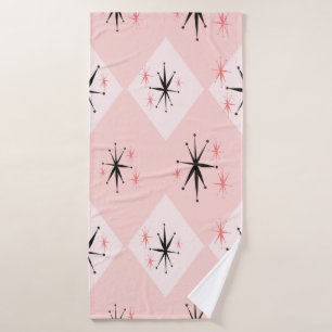 Atomic age starburst seamless pattern inspired by  bath towel