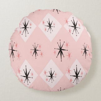 Atomic age starburst seamless pattern inspired by round pillow