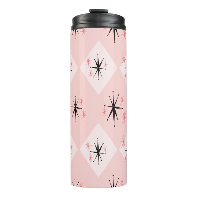 Atomic age starburst seamless pattern inspired by  thermal tumbler (Front)
