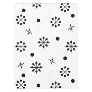 Atomic Age Starbursts Black White 1 Tablecloth