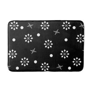 Atomic Age Starbursts Black White 2 Bath Mat