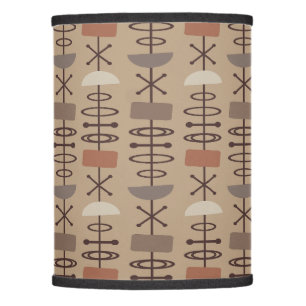 Atomic Age Symbols Earth Tones Lamp Shade