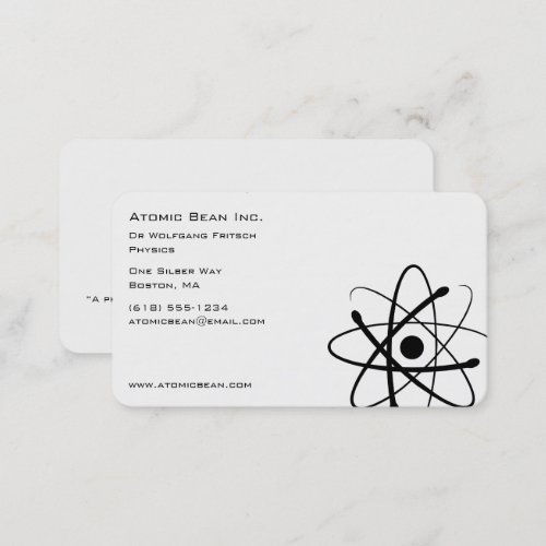 Atomic Bean  Scientist Business Card