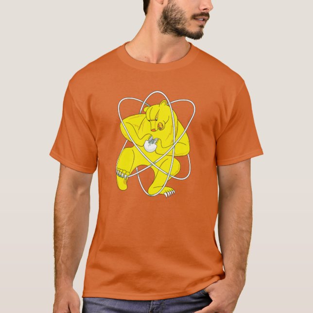 Atomic Bear Flag of Secret City of Zheleznogorsk i T-Shirt (Front)