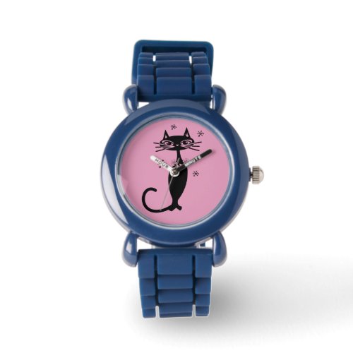 ATOMIC BLACK CAT RETRO WRIST WATCH