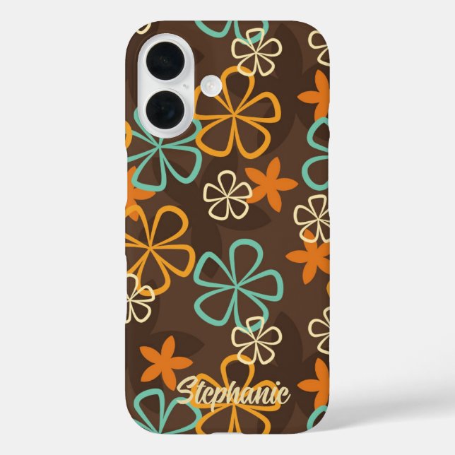 Atomic Blossoms - Mid-Century Modern Flowers Case-Mate iPhone Case (Back)