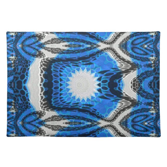 Atomic Blue Cloth Placemat (Front)